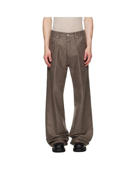 Rick Owens Brown Tower Geth Trousers for men