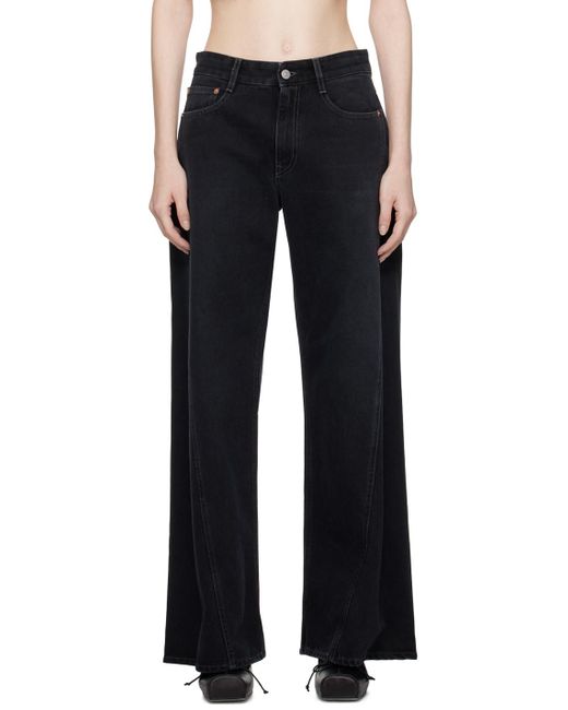 MM6 by Maison Martin Margiela Black Twisted Jeans