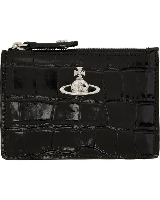 Vivienne Westwood Black Slim Long Card Holder for men
