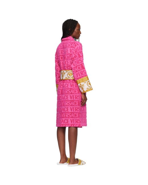 Versace Pink 'I Heart Baroque' Bathrobe