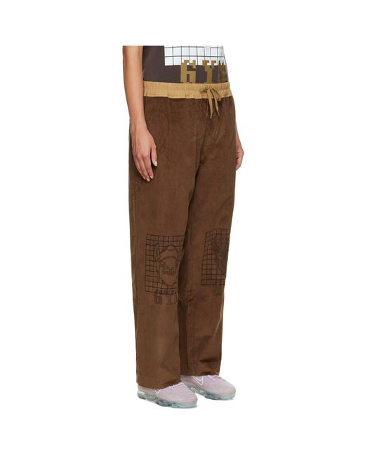 Bernhard Willhelm Brown Wide-Leg Lounge Pants