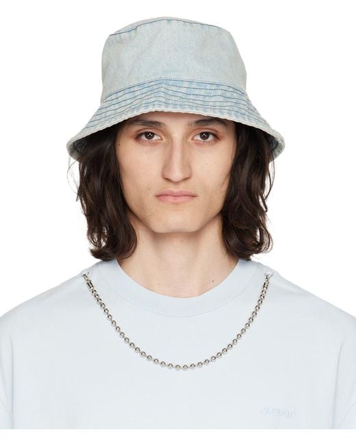 Ambush White Denim Bucket Hat for men