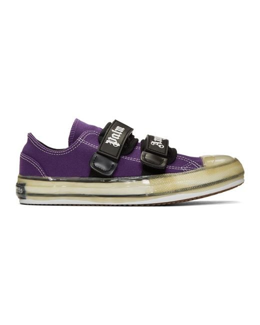Palm Angels Vulcanized Touch-strap Sneakers in Purple for
