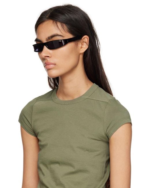 Rick Owens Black Fog Sunglasses in Green | Lyst