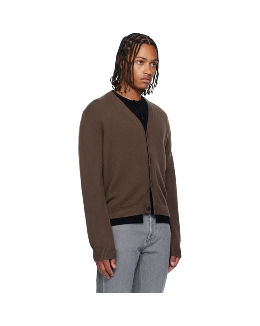J.W. Anderson Brown Contrast Layered Cardigan for men