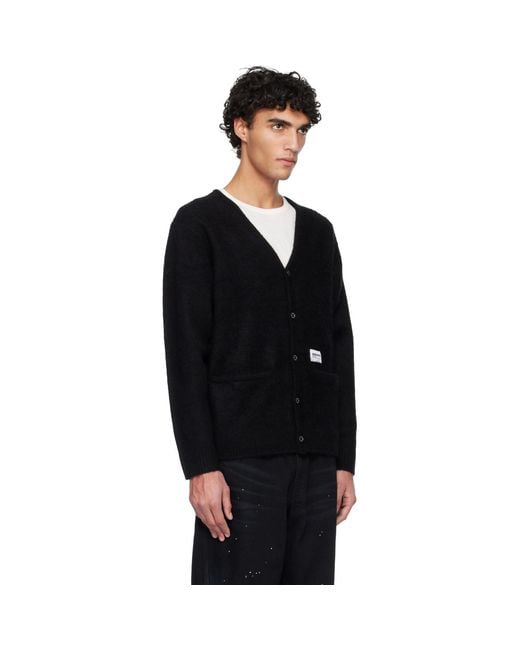 Neighborhood Black Mohair Cardigan for men