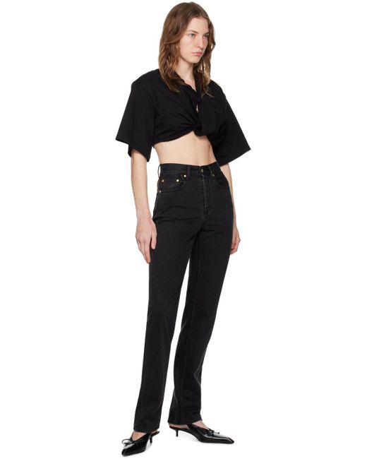 Jacquemus Black La Casa 'Le De-Nîmes Droit' Jeans