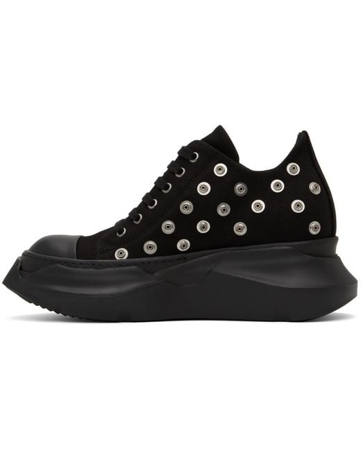 Rick Owens Black Abstract Sneakers for men
