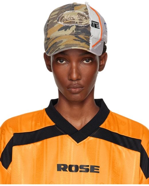 Martine Rose Orange Collage 'Expect Perfection' Cap