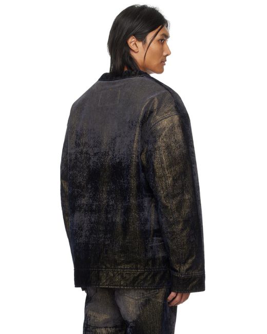 DIESEL Black & Gold D-conf-s Denim Jacket for men