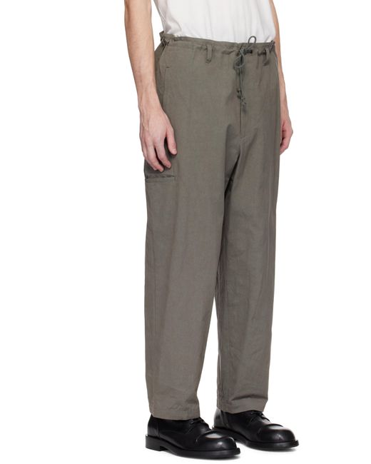 メンズ Y's for men グレー コットン カーゴパンツ Gray