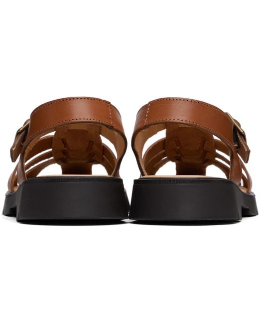Kleman Black Tan Babord Vgt Fisherman Sandals for men