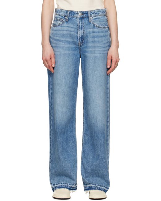 Jean Ample Logan Bleu En Denim Ultraléger Rag & Bone en coloris Blue