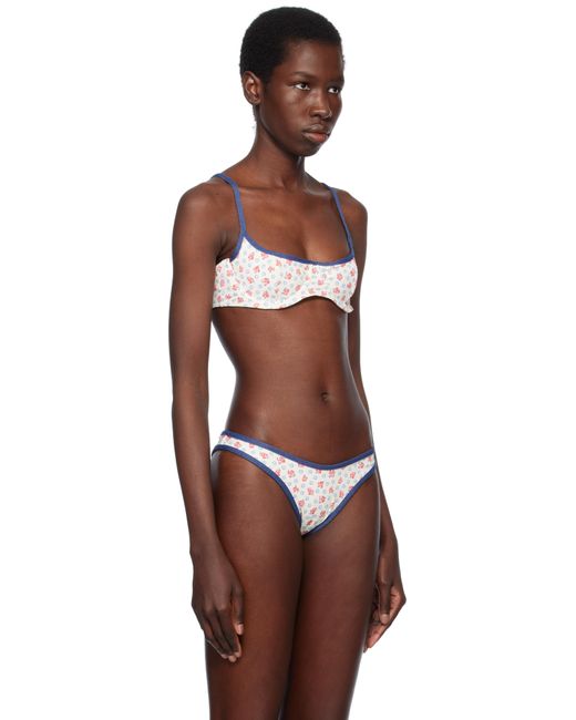 Frankie's Bikinis オフホワイト Cola アンダーワイヤー ビキニトップ Multicolor