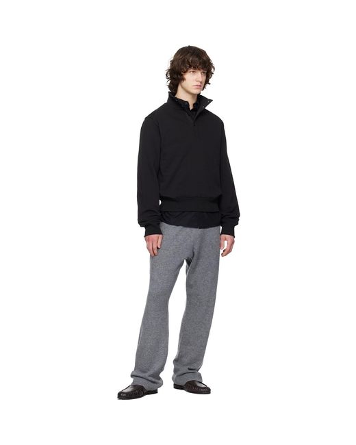 Entire studios Black Port Pullover Sweatshirt for men