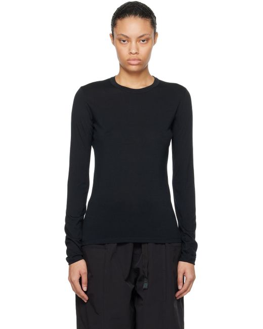 Veilance Black Saddle Shoulder Long Sleeve T-shirt