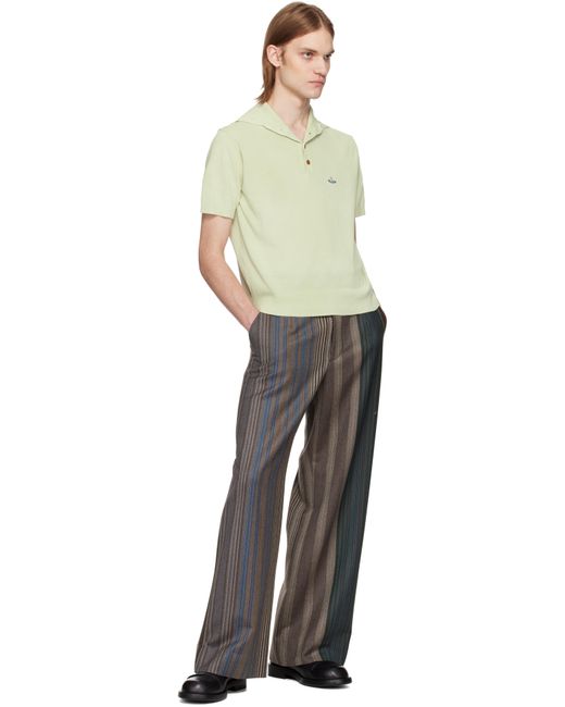 メンズ Vivienne Westwood グリーン Alex ニットポロシャツ Multicolor