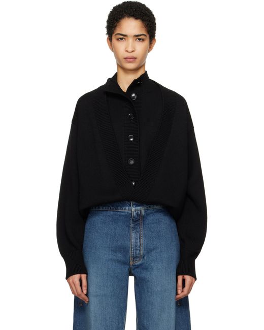 Alaïa ブラック フォールド カーディガン Black