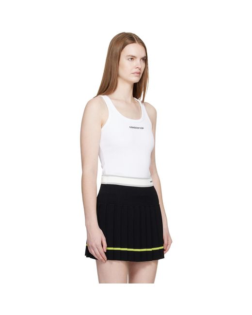Casablanca Black Ribbed Tank Top