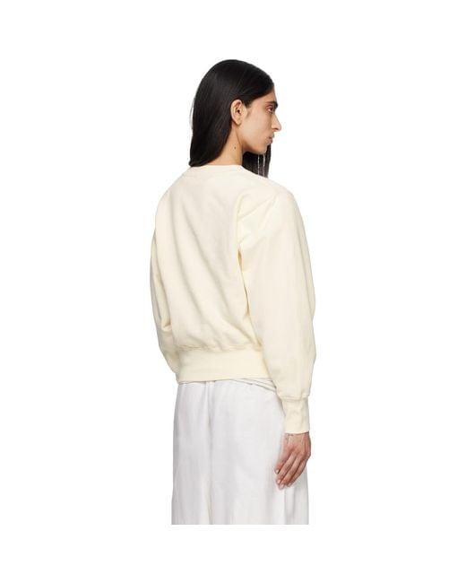 Anine Bing Natural Off- Harry Shrunken Sweatshirt