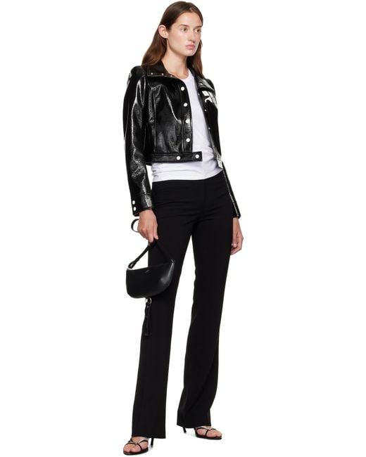Courreges Black Reedition Vinyl Jacket