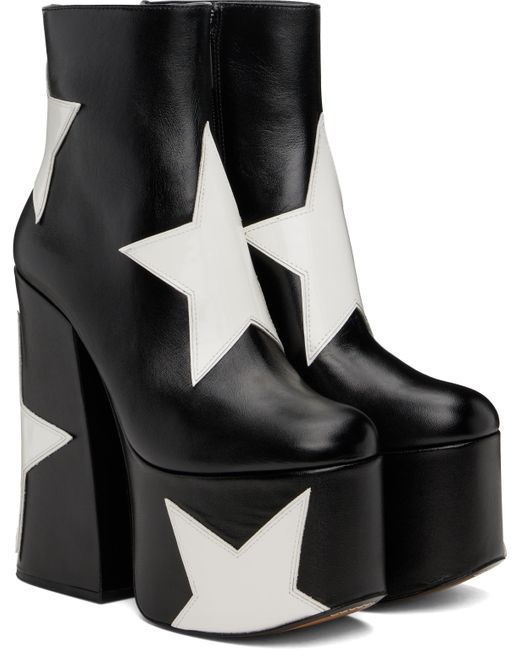 Marc Jacobs Black 'The Star Patchwork Kiki Platform' Boots