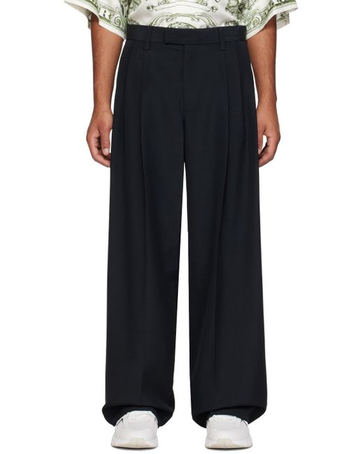 Alexander Wang Black Pleated Trousers for men
