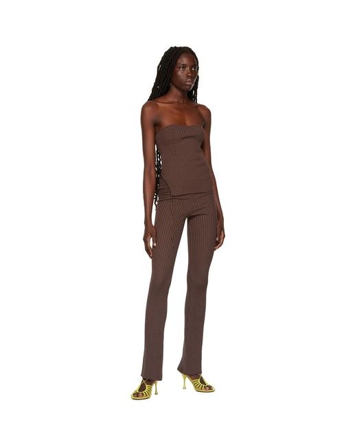ANDREADAMO Brown Andreādamo Cut-out Trousers