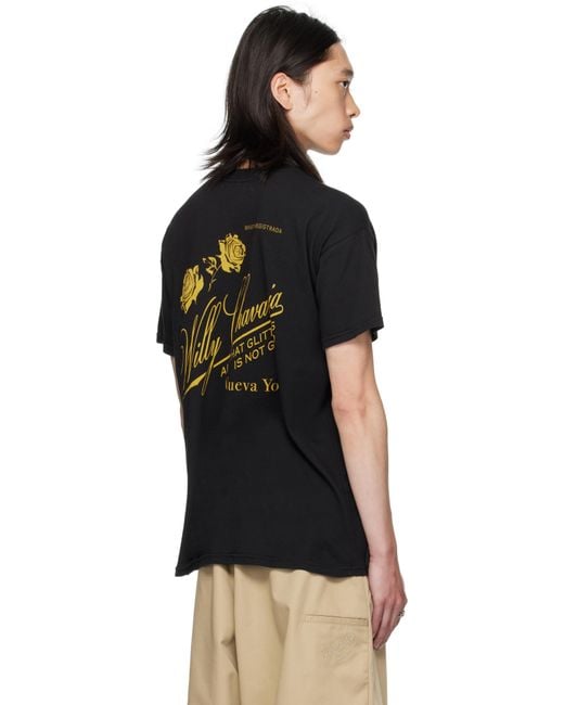 Willy Chavarria Black Proverb Easy T-shirt for men