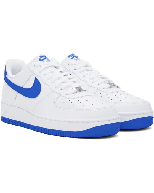 Nike Black White & Blue Air Force 1 '07 Sneakers for men