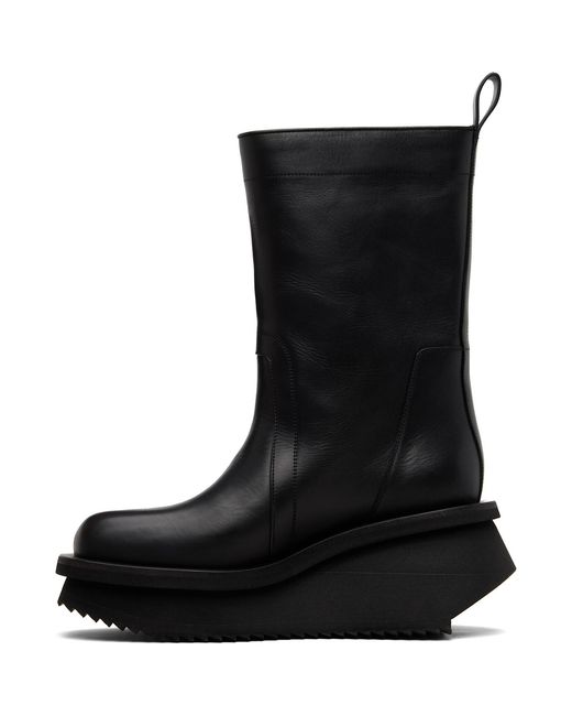 Rick Owens Black Low Factory Pull On Chelsea Boots for men