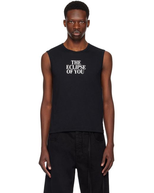 訳あり　Ann Demeulemeester ブラックタンクトップ Man Tanktops – Ann Demeulemeester