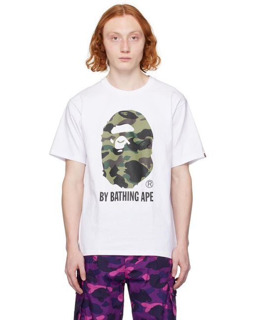 A bathing ape camo t shirt top