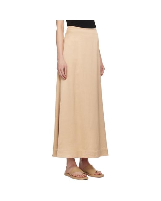 Esse Studios Natural Gilded Maxi Skirt