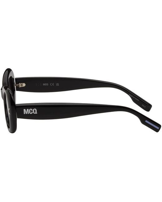 McQ Alexander McQueen Mcq Black Oval Sunglasses