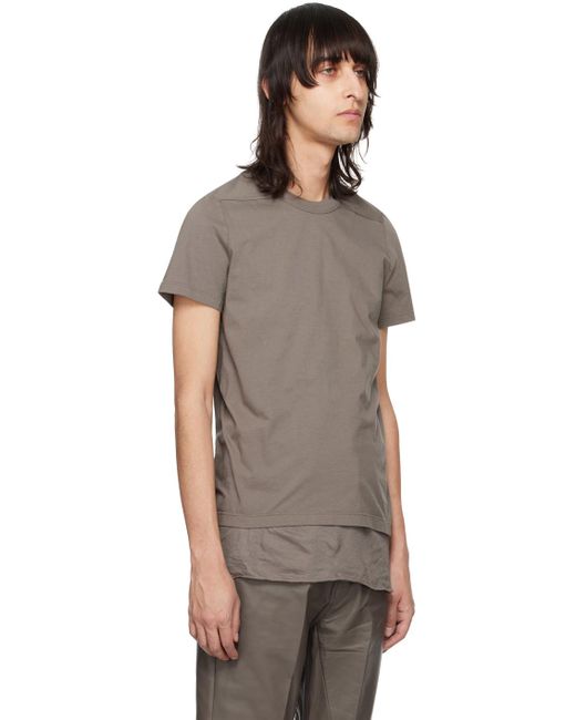 T-shirt gris à couture horizontale aux épaules Rick Owens pour homme en coloris Multicolor