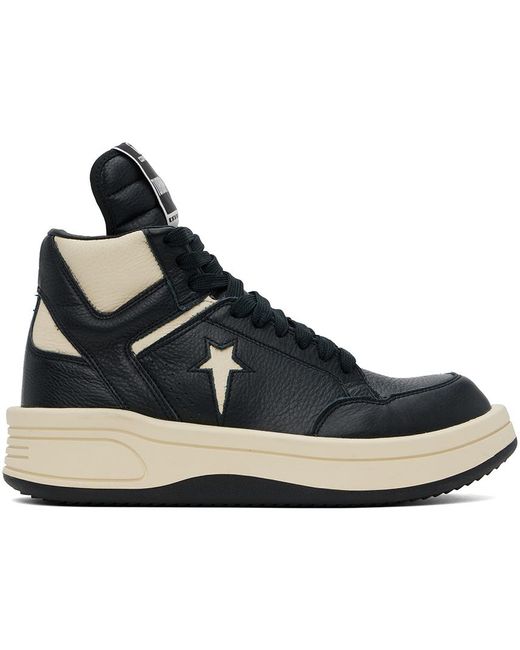 Rick Owens Black Converse Edition Turbowpn Mid Sneakers for men