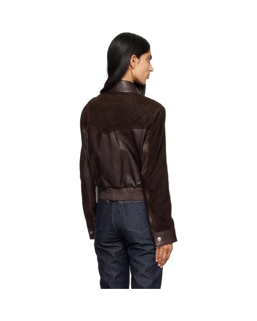 Versace Black Nappa Leather & Suede Blouson Jacket