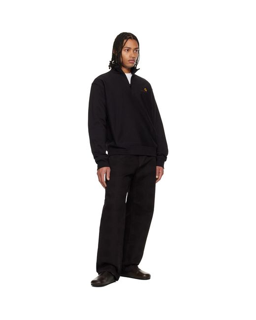 Carhartt Black Half Zip American Script Sweatshirt for men