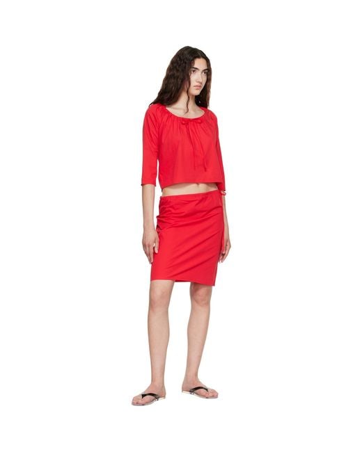 Brooke Callahan Red Scoop Top