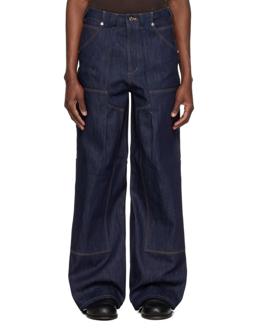メンズ CMMAWEAR ネイビー Lotus ジーンズ Blue