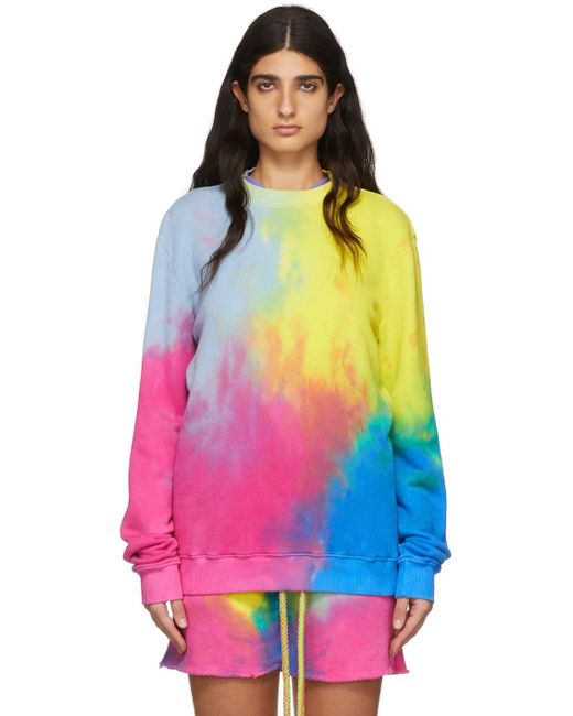 The Elder Statesman Multicolor Muticolor Reflection Sweatshirt