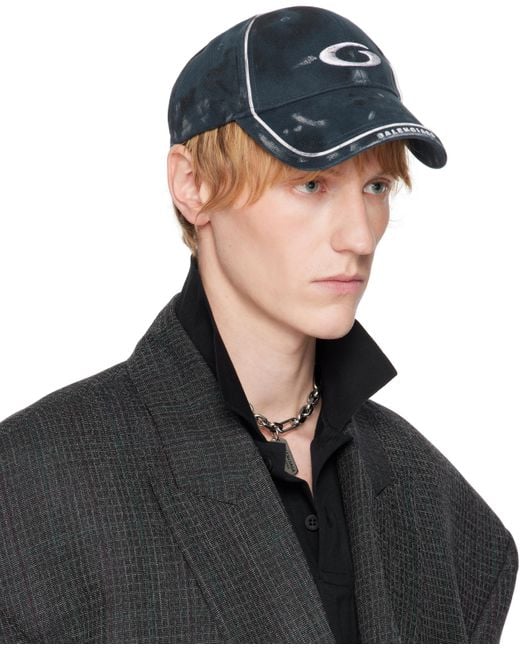 Balenciaga Black Loop Sports Icon Cap for men