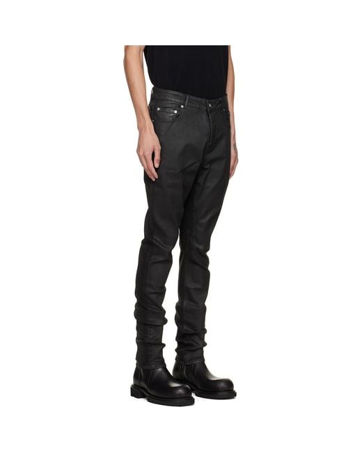 Rick Owens Black Tower Detroit Cut Jeans for men