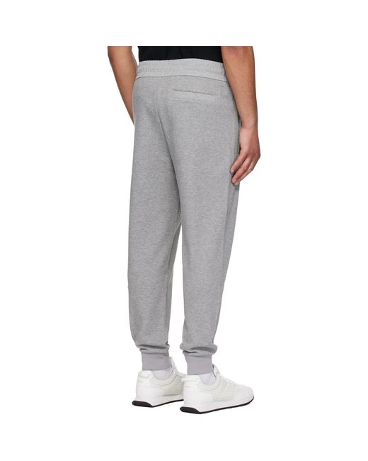 Boss Multicolor Stretch Cotton Cuffed Hems Sweatpants for men