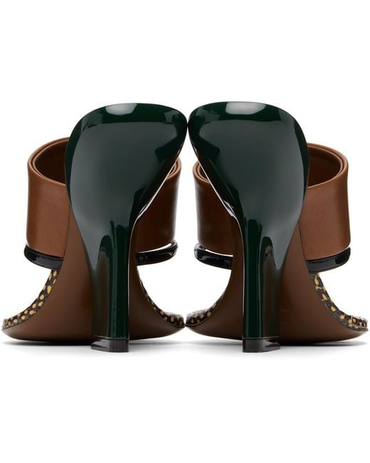 Dries Van Noten Black Leather Heeled Sandals