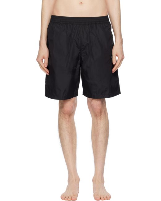 Off-White c/o Virgil Abloh Black Off- Diag Outline Surfer Swim Shorts for men
