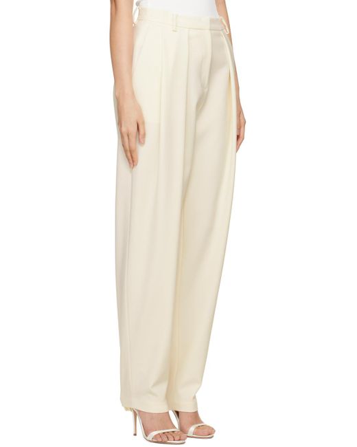 Magda Butrym Natural Off-white Tapered Trousers