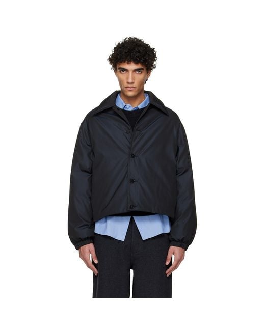 Jil Sander Black Blouson Jacket for men