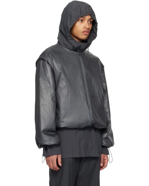 Amomento Gray Padded Reversible Jacket for men